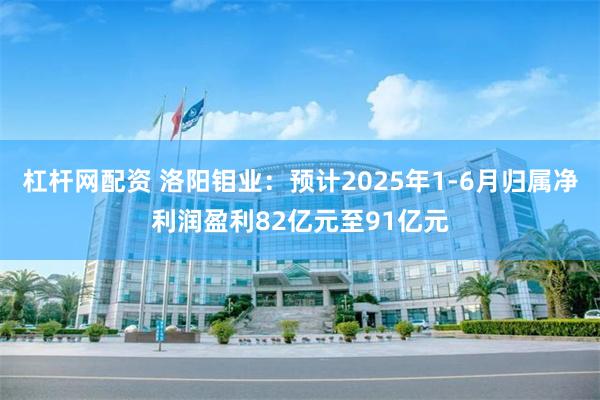 杠杆网配资 洛阳钼业：预计2025年1-6月归属净利润盈利82亿元至91亿元