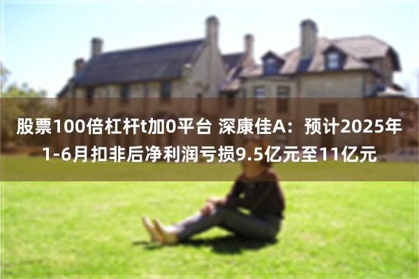 股票100倍杠杆t加0平台 深康佳A：预计2025年1-6月扣非后净利润亏损9.5亿元至11亿元
