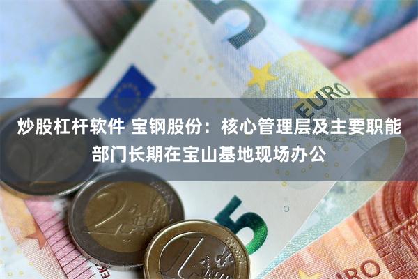 炒股杠杆软件 宝钢股份：核心管理层及主要职能部门长期在宝山基地现场办公