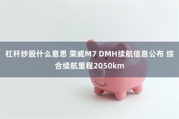 杠杆炒股什么意思 荣威M7 DMH续航信息公布 综合续航里程2050km