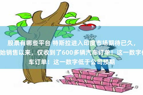 股票有哪些平台 特斯拉进入印度市场期待已久，自7月中旬开始销售以来，仅收到了600多辆汽车订单！这一数字低于公司预期