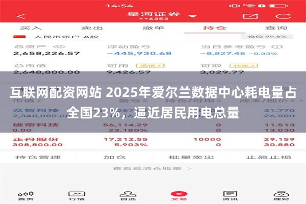 互联网配资网站 2025年爱尔兰数据中心耗电量占全国23%，逼近居民用电总量
