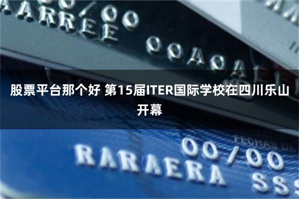 股票平台那个好 第15届ITER国际学校在四川乐山开幕