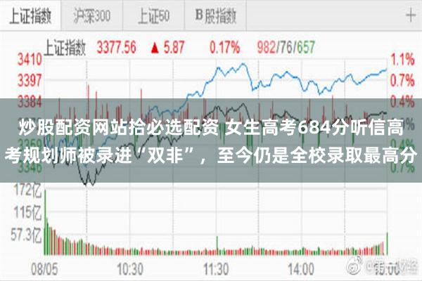 炒股配资网站拾必选配资 女生高考684分听信高考规划师被录进“双非”，至今仍是全校录取最高分