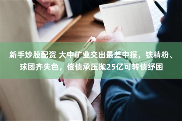 新手炒股配资 大中矿业交出最差中报，铁精粉、球团齐失色，偿债承压抛25亿可转债纾困