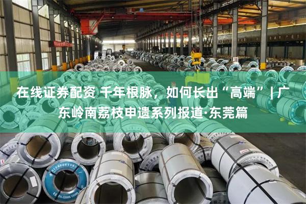 在线证券配资 千年根脉，如何长出“高端” | 广东岭南荔枝申遗系列报道·东莞篇