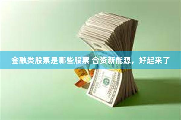 金融类股票是哪些股票 合资新能源，好起来了