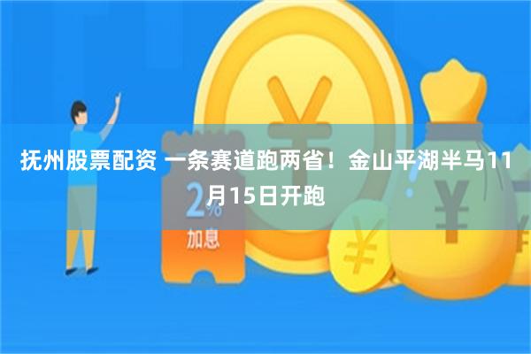 抚州股票配资 一条赛道跑两省！金山平湖半马11月15日开跑